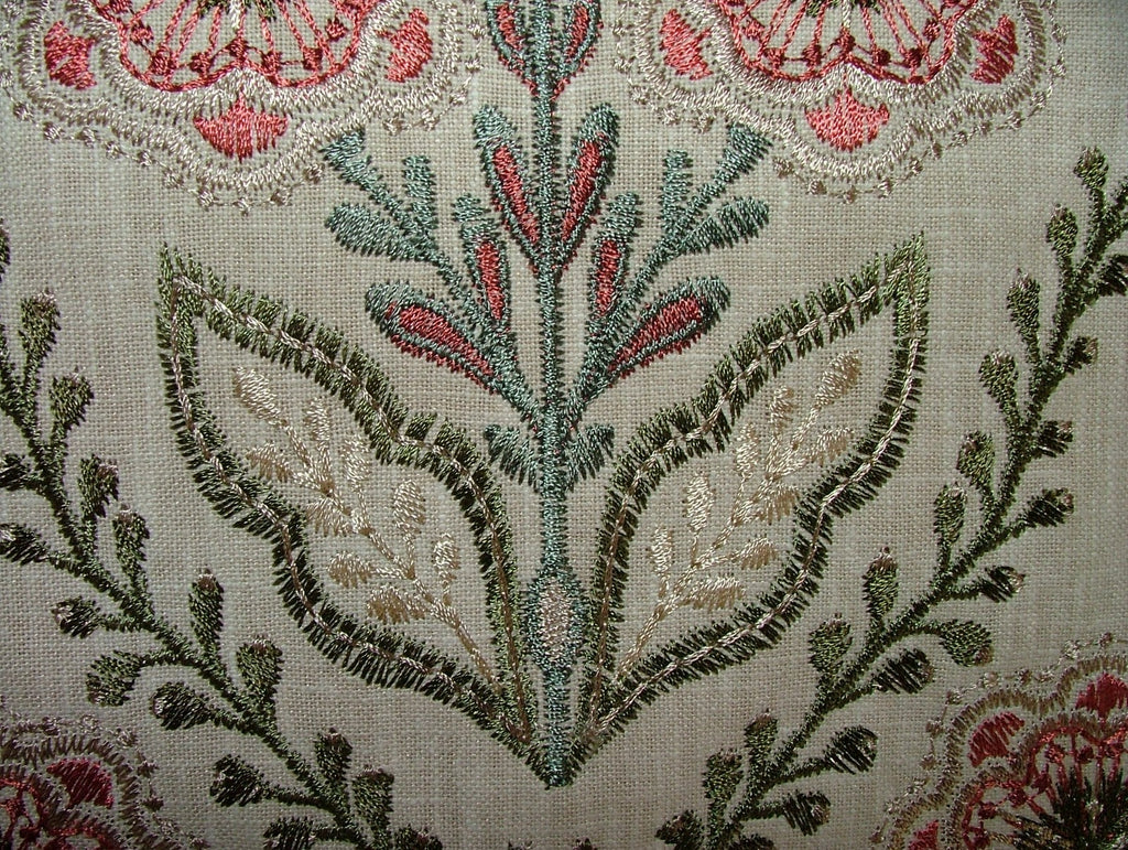 1.15 Metres iLiv Marcella Pine Embroidered Fabric Curtain Upholstery Cushion6