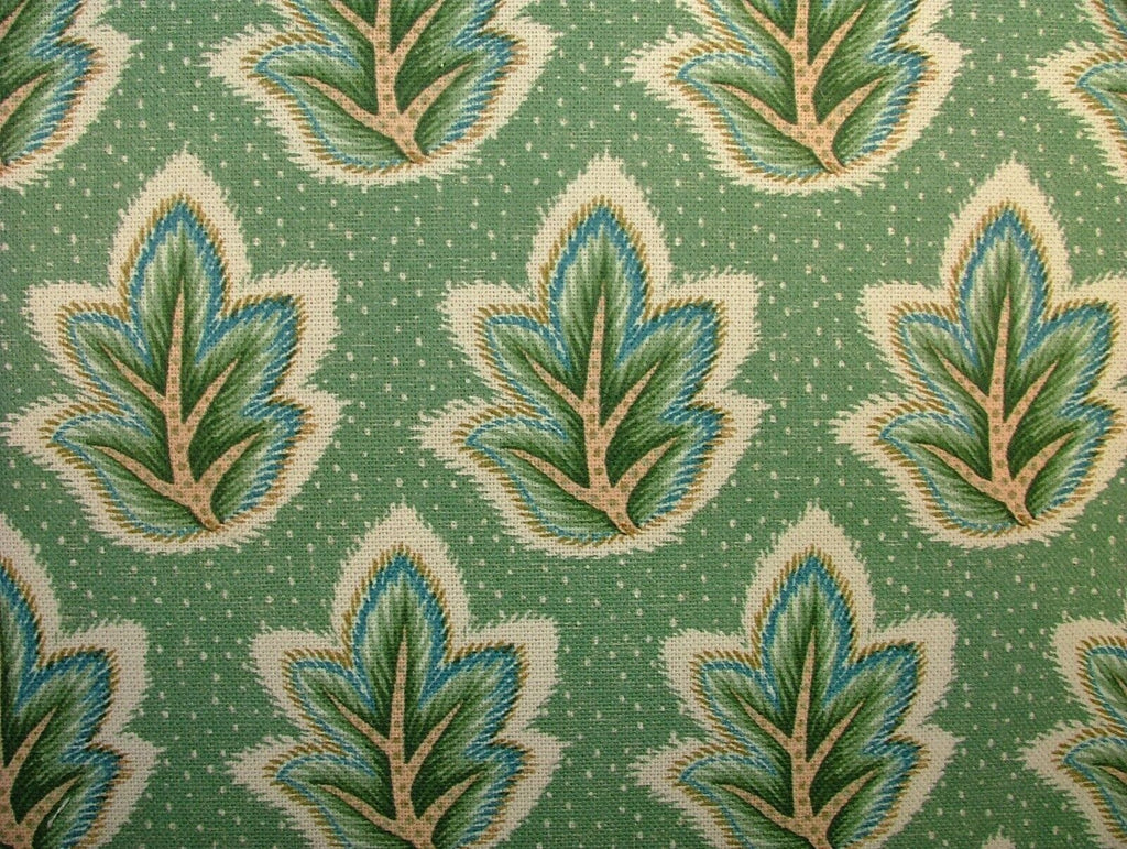 3 Metre iLiv Foshni Leaf Green 100% Cotton Fabric Cushion Curtain Upholstery Use