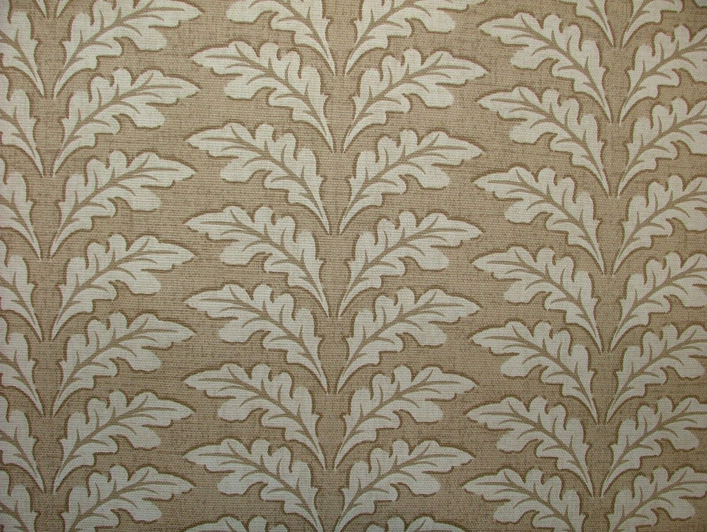 Morris Leaf Caramel Cotton Curtain Upholstery Cushion Roman Blind Fabric