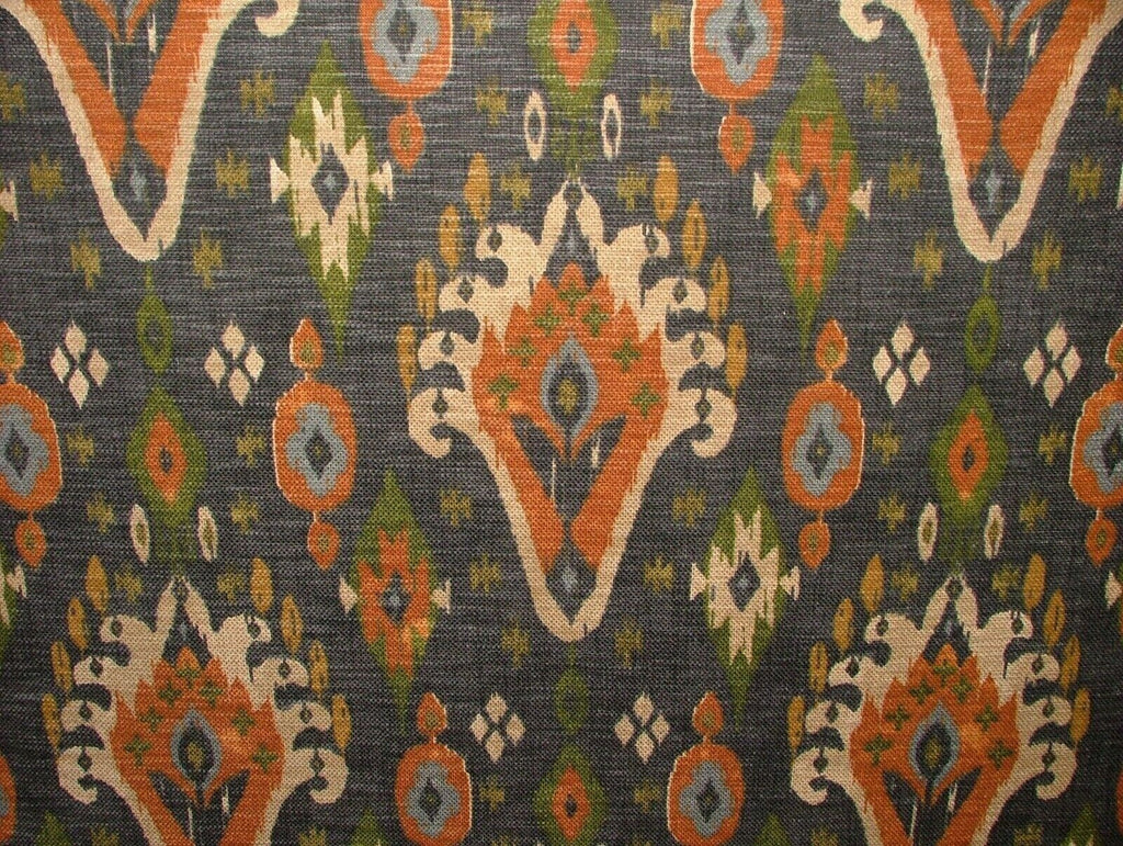 iLiv Boho Spice Ikat Linen Blend Cotton Curtain Upholstery Cushion Fabric