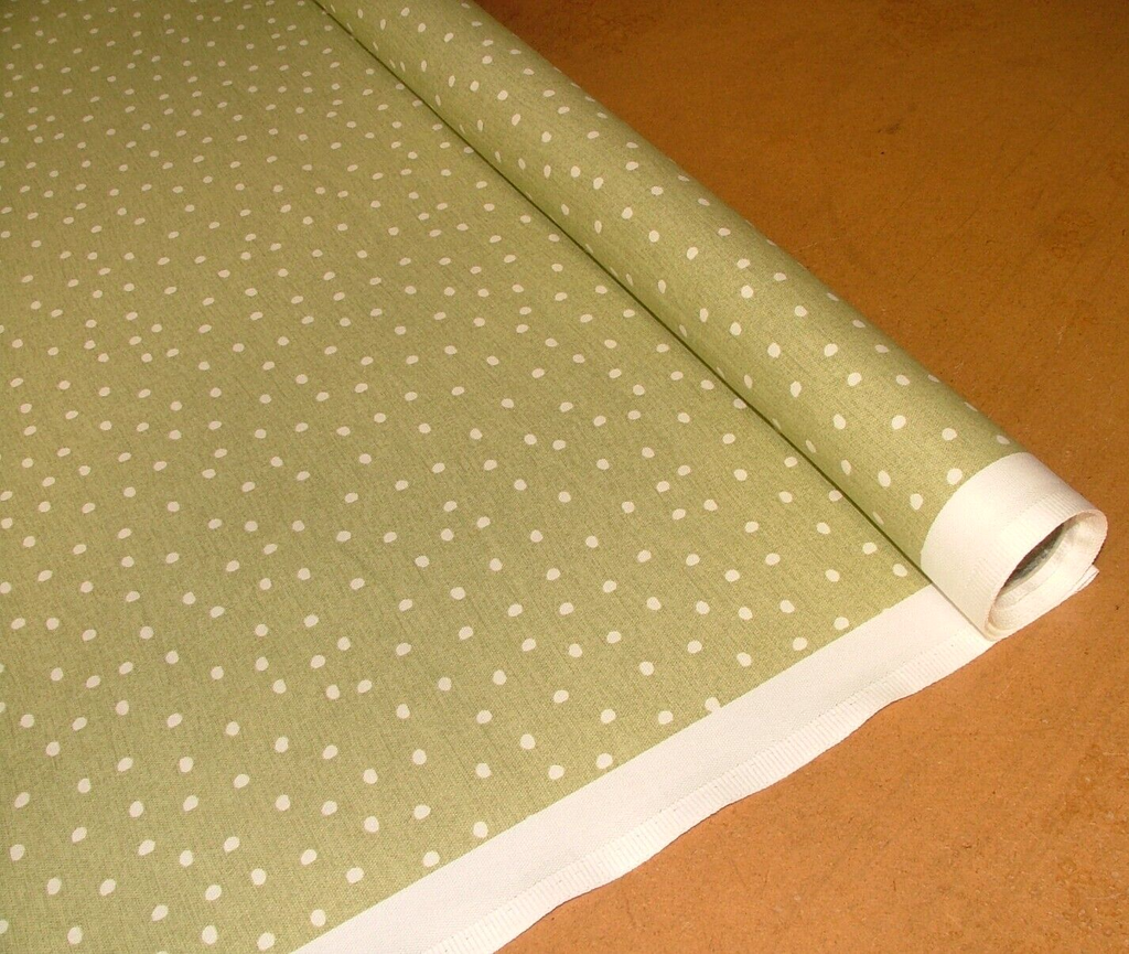 3.5 Metres iLiv Spotty Pistachio Woven Cotton Fabric Cushion Curtain Upholstery