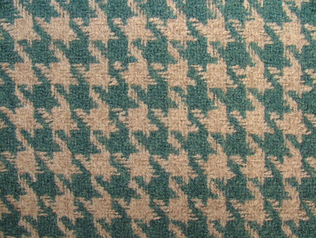 2.6 Metres iLiv Houndstooth Ocean FR Upholstery Fabric Cushion Upholstery