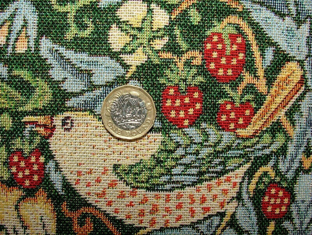 William Morris Strawberry Thief Tapestry Curtain Upholstery Cushion Fabric