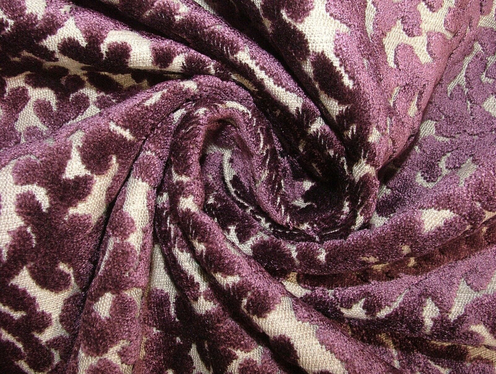 14 Metre iLiv Indiene Plum Plush Velvet Curtain Upholstery Cushion Fabric