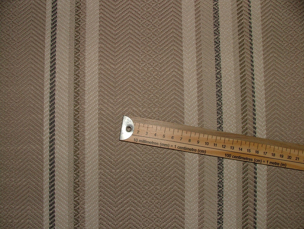 iLiv Thick Woven Curtain Fabric 2.2 Metre Indus Almond Stripe Upholstery Cushion10