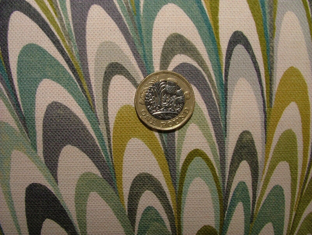 2.5 Metres Seraphina Moss 100% Cotton Curtain Upholstery Cushion Blind Fabric