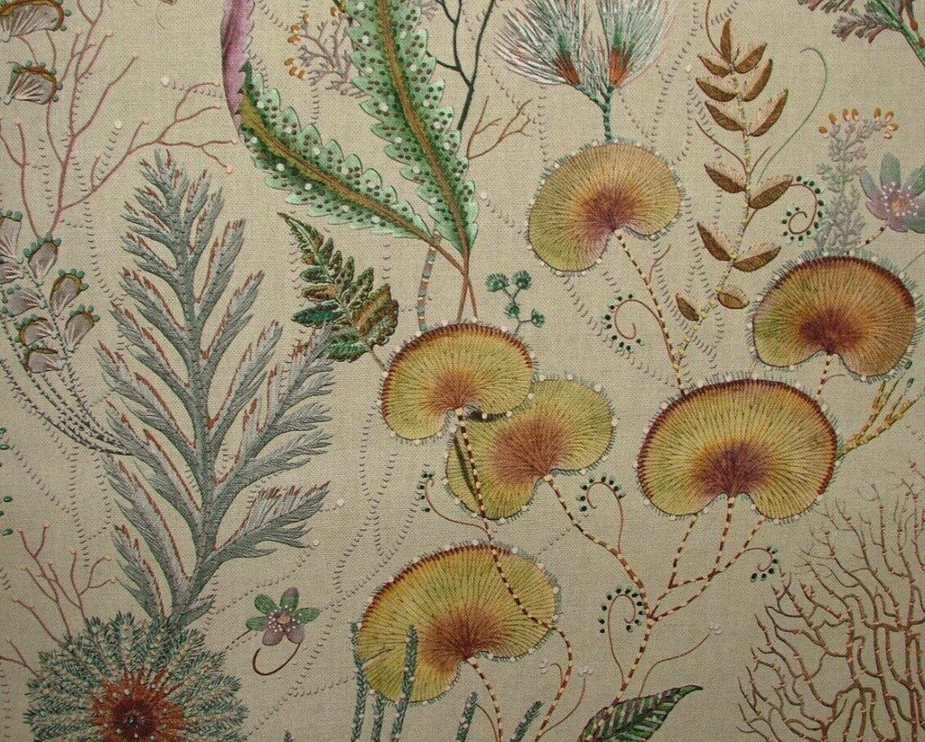 Underwater World Of Coral 100% Cotton Curtain Upholstery Cushion Blind Fabric