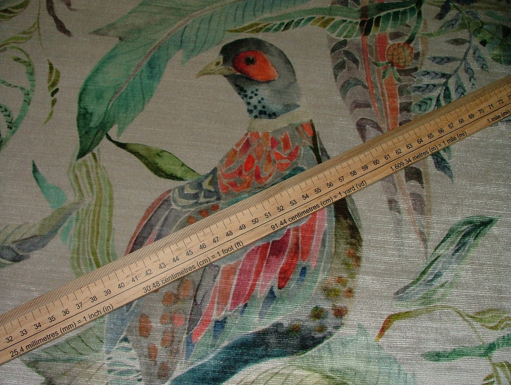 Pheasant Velvet Curtain Fabric Upholstery Cushion By VOYAGE MAISON 6.4 METRES16