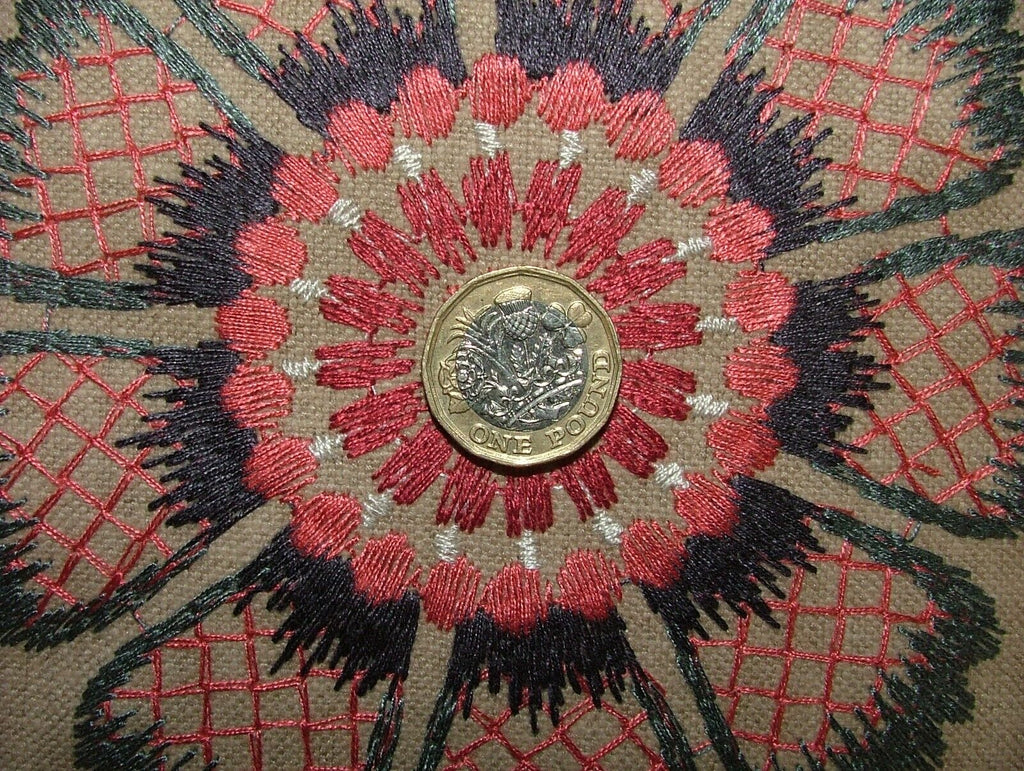 4 Metres iLiv Ophelia Cranberry Embroidered Fabric Curtain Upholstery Cushion