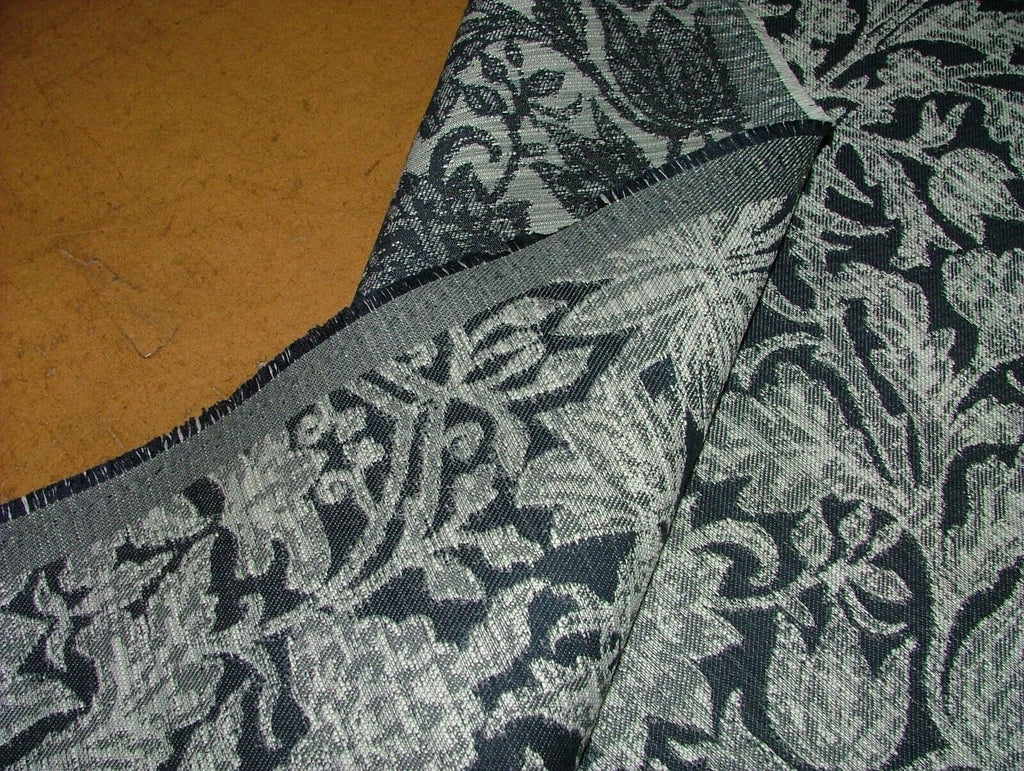 35 Metres Riverhill Indigo Blue Woven Jacquard Fabric Curtain Upholstery Cushion