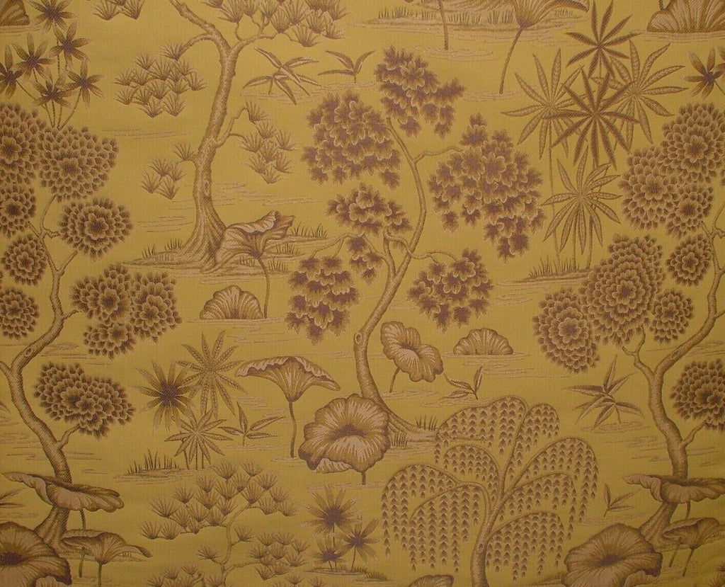 Japanese Oriental Tree Mimosa Jacquard Fabric Curtain Upholstery Cushion Blind