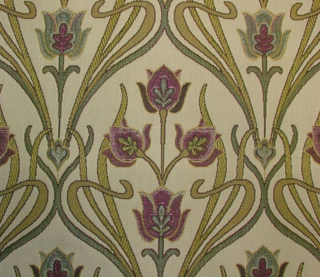 Art Nouveau Pugin Mulberry Woven Jacquard Curtain Upholstery Cushion Fabric