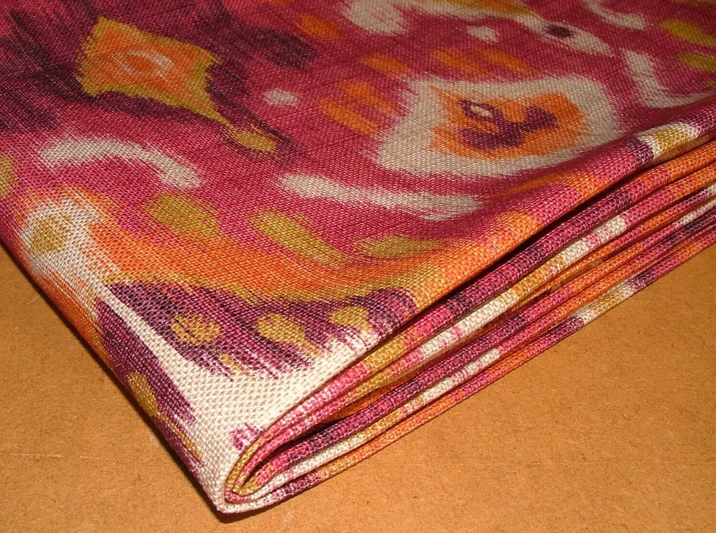 1.7 Metres iLiv Mandu Cerise Linen Blend Fabric Curtain Upholstery Cushion