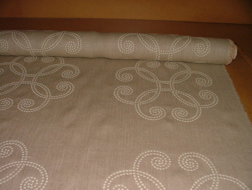 Mark Alexander Romo Fabric Embroidered Curtain Linen RRP £1425.70 -  5.3 Metres11