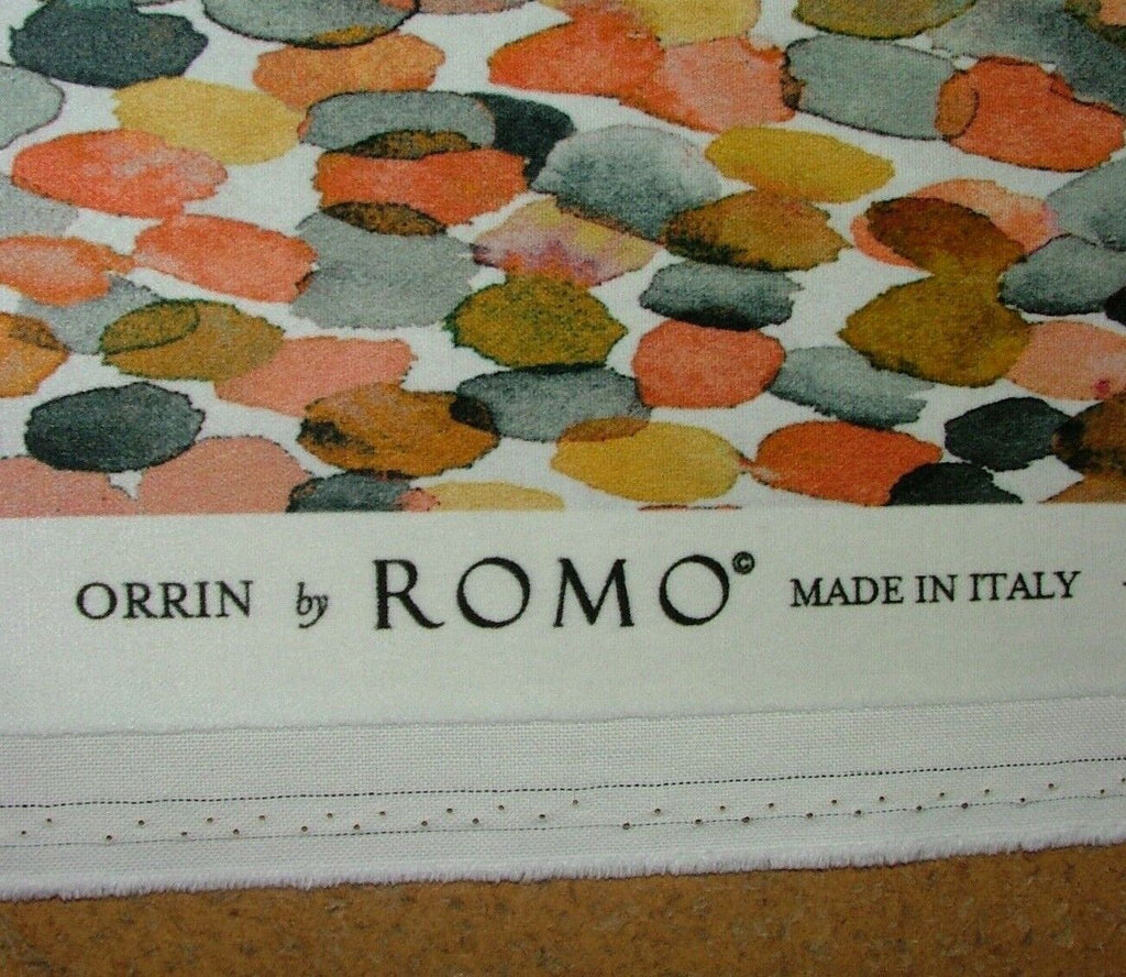 Romo Orrin Blush Printed Velvet Cotton Blend Fabric Upholstery Cushion Curtain