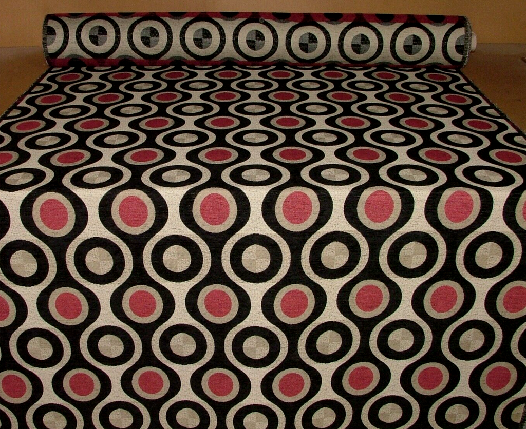 15 Metres Geometric Plush Chenille Fabric Curtain Upholstery Cushion RRP £675.00