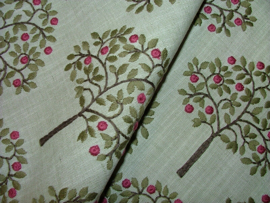 2.8 Metre Orange Grove Mist Embroidered Fabric Curtain Upholstery Cushion