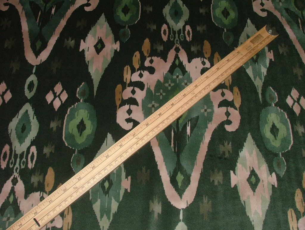 0.9 Metres iLiv Kasbah Forest Ikat Velvet Fabric Cushion Curtain Upholstery9