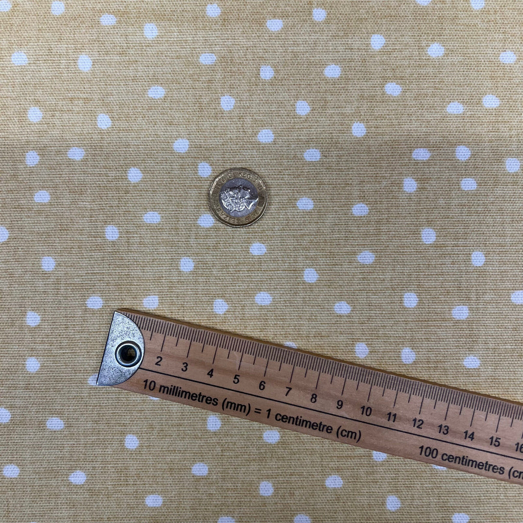 2.7 Metres iLiv Spotty Sand Woven Cotton Fabric Cushion Curtain Upholstery