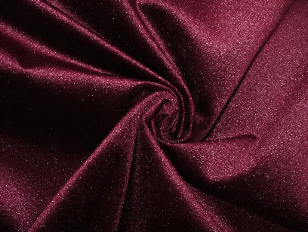 22 Metres iLiv Geneva Claret Plush Velvet Fabric Curtain Upholstery Cushion