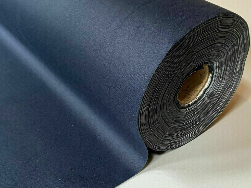 Navy Blue 3 Pass Black Out Blackout Material Thermal Curtain Lining Fabric 137cm