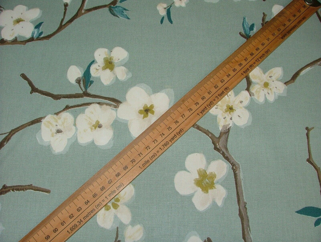 24 Metres Japanese Cherry Blossom Tree Cotton Fabric Curtain Blinds Upholstery