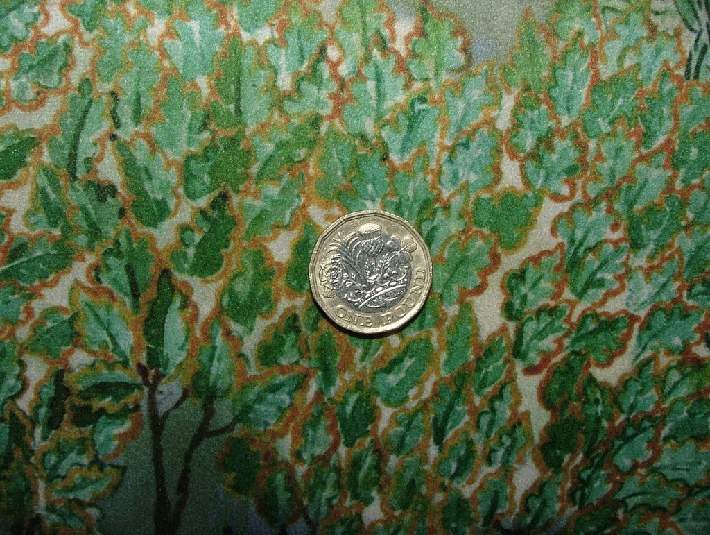 Velvet Cushion Upholstery Fabric - Meadow Trees  Blue Dawn 10 Metre Roll18