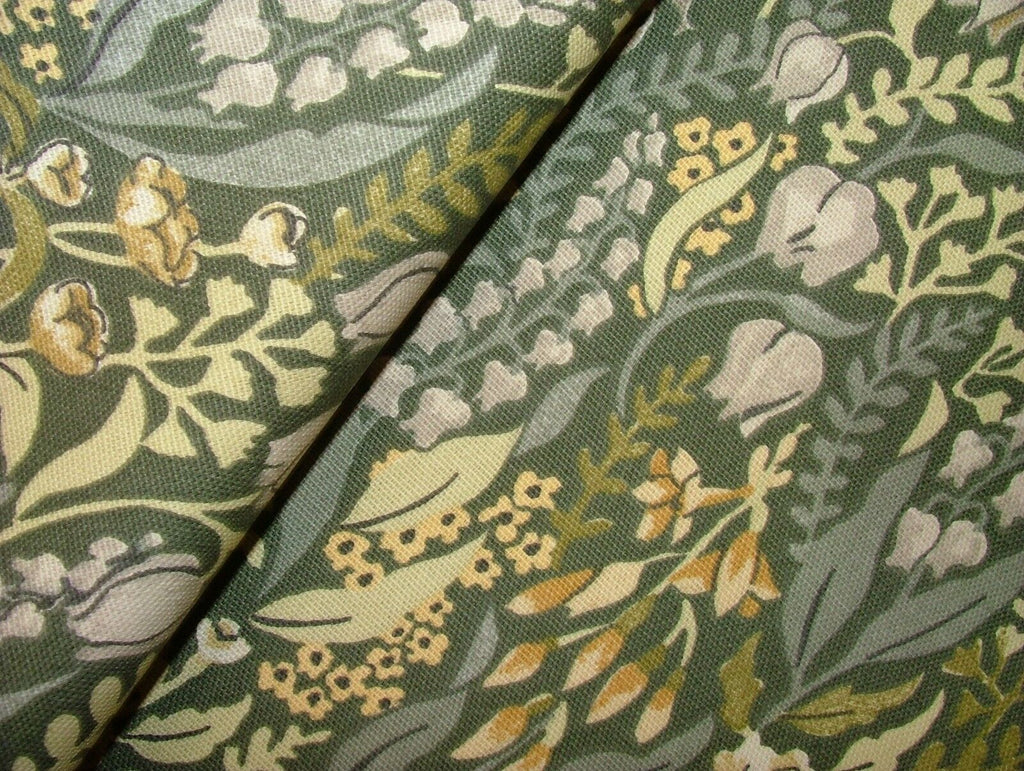 5.6 Metres Kelmscott Moss Woven Cotton Fabric Cushion Curtain Upholstery