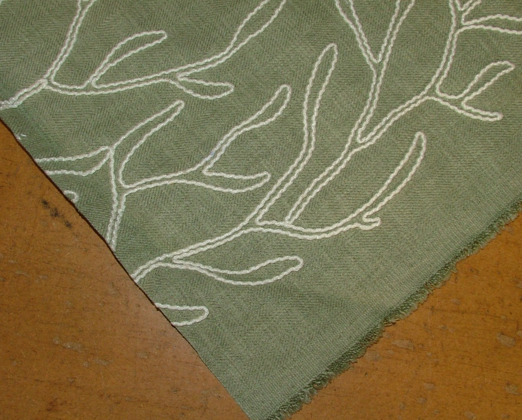 1 Metre iLiv Twig Sage Embroidered Fabric Curtain Blind Upholstery Cushion10