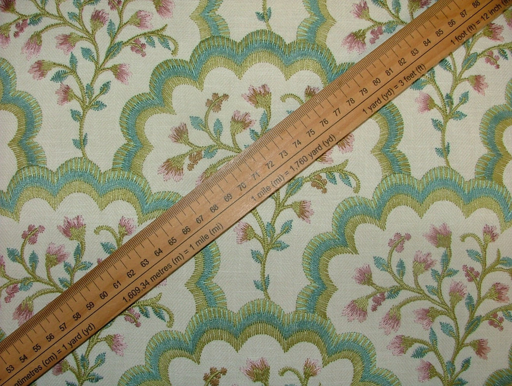 0.80 Metre Aquarius Orchid Premium Embroidered Fabric Curtain Upholstery Cushion9