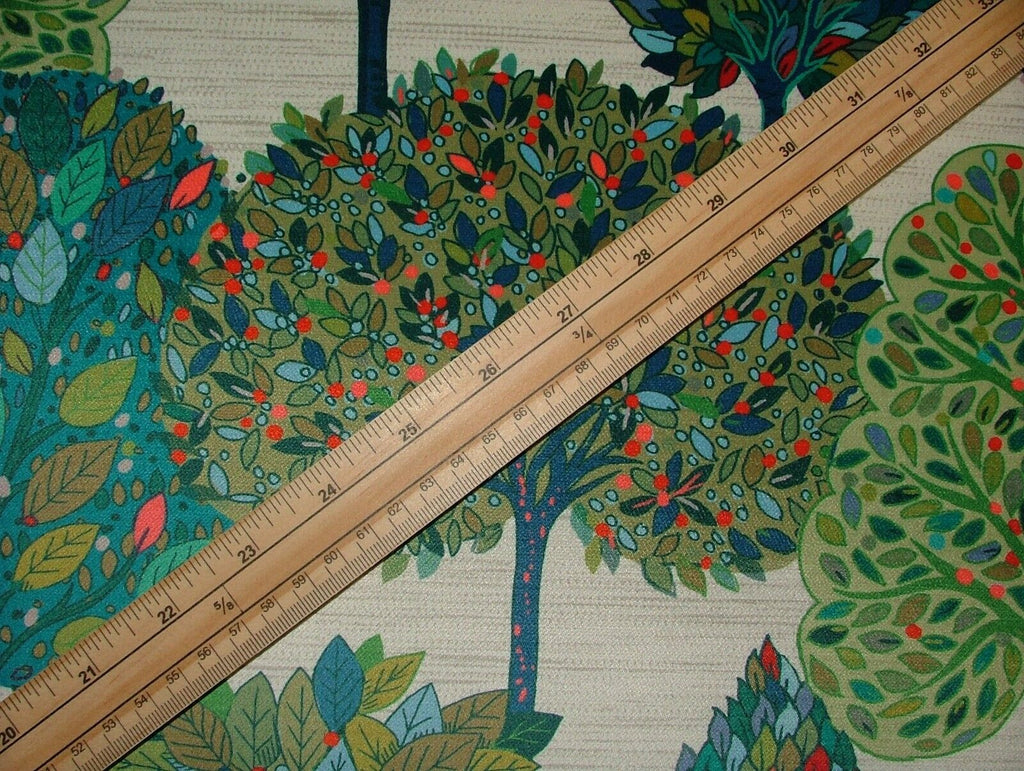 Foliage Fall Tree Carnival Velvet Designer Fabric Curtain Upholstery Cushion