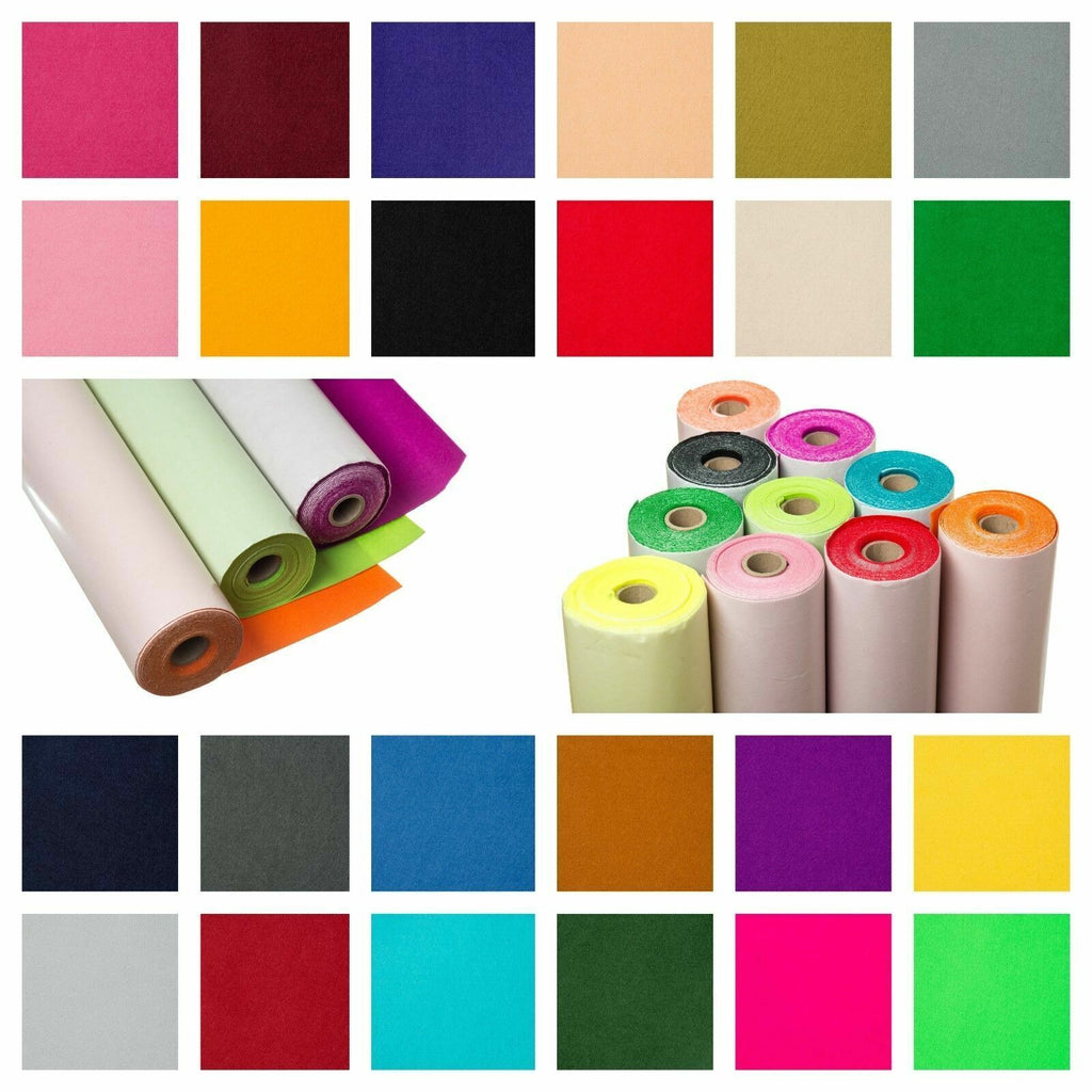 Self Adhesive Sticky Backed Felt Baize Craft Fabric Material - Many Colours