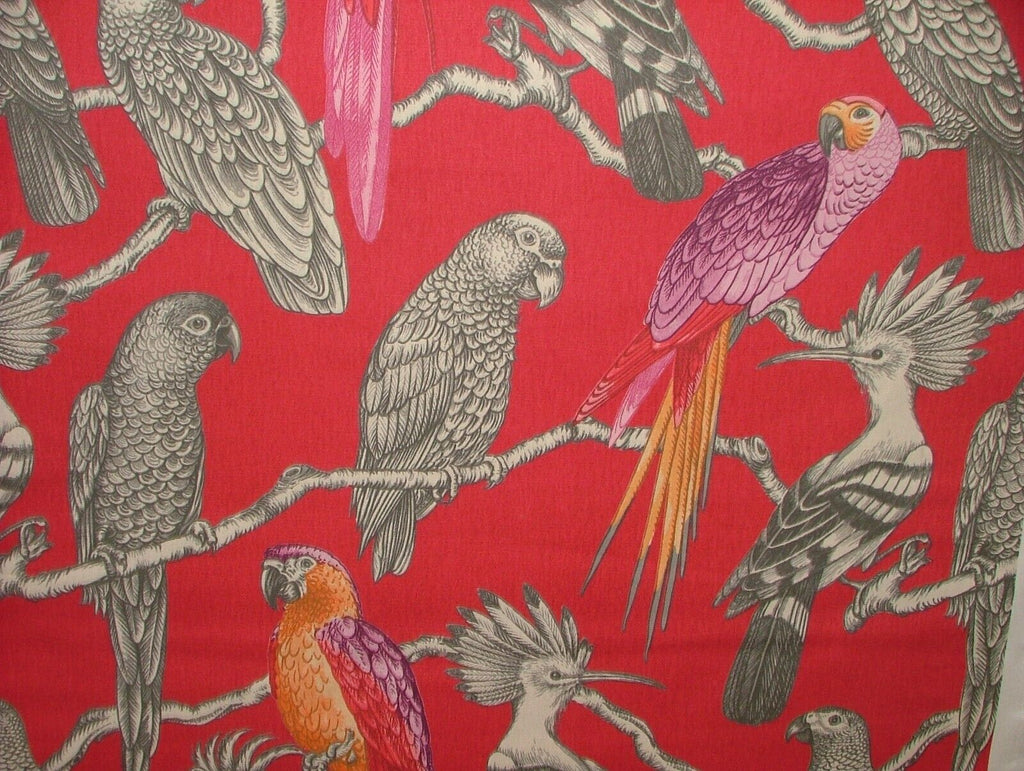 4 Metres Aviary Pomegranate Parrot Bird Curtain Upholstery Cushion Blind Fabric