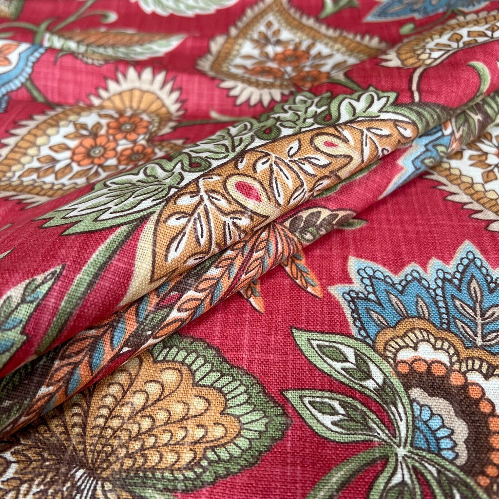 3.1 Metre iLiv Silk Road Carnelian 100% Cotton Fabric Cushion Curtain Upholstery