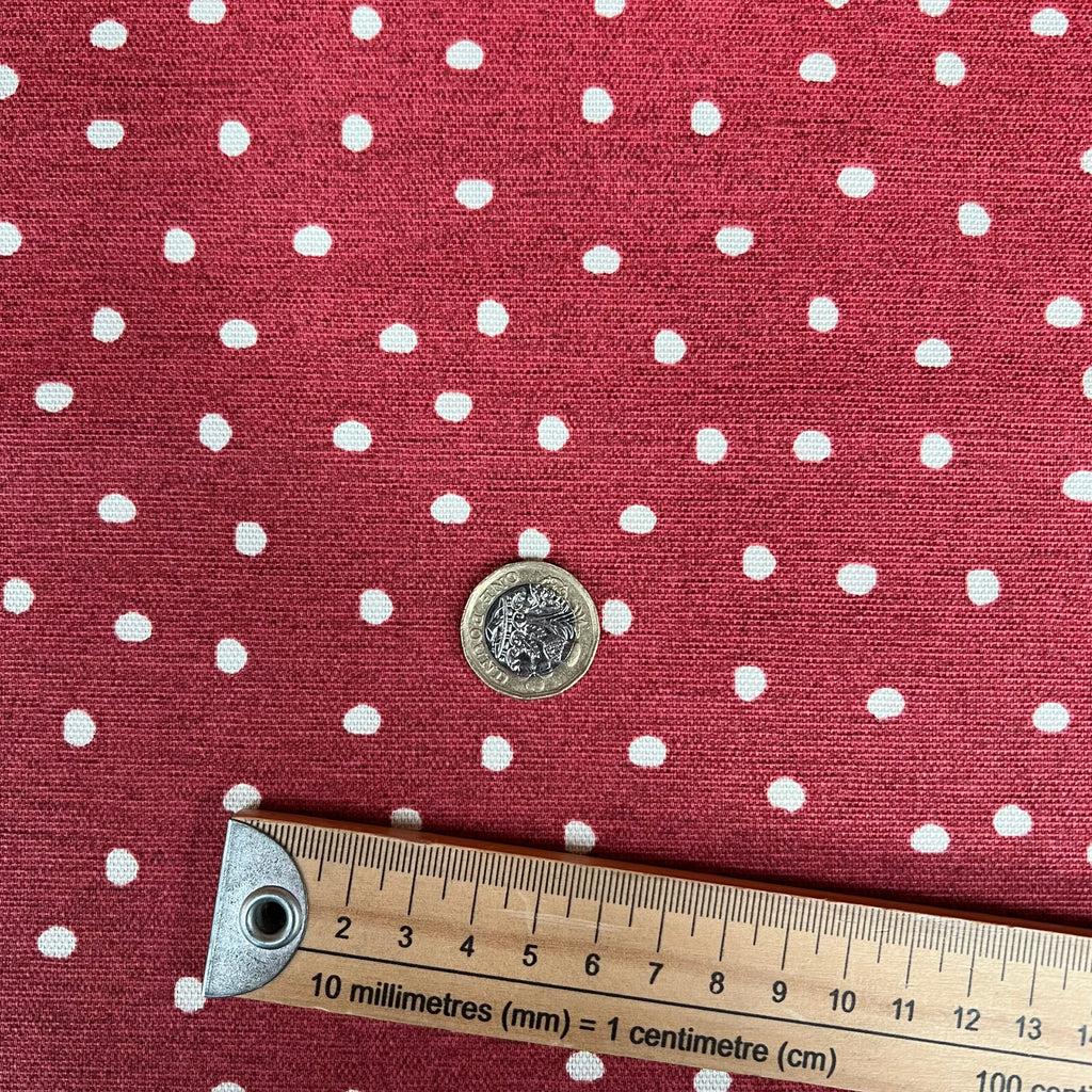 1.8 Metres iLiv Spotty Poppy Woven Cotton Fabric Cushion Curtain Upholstery4