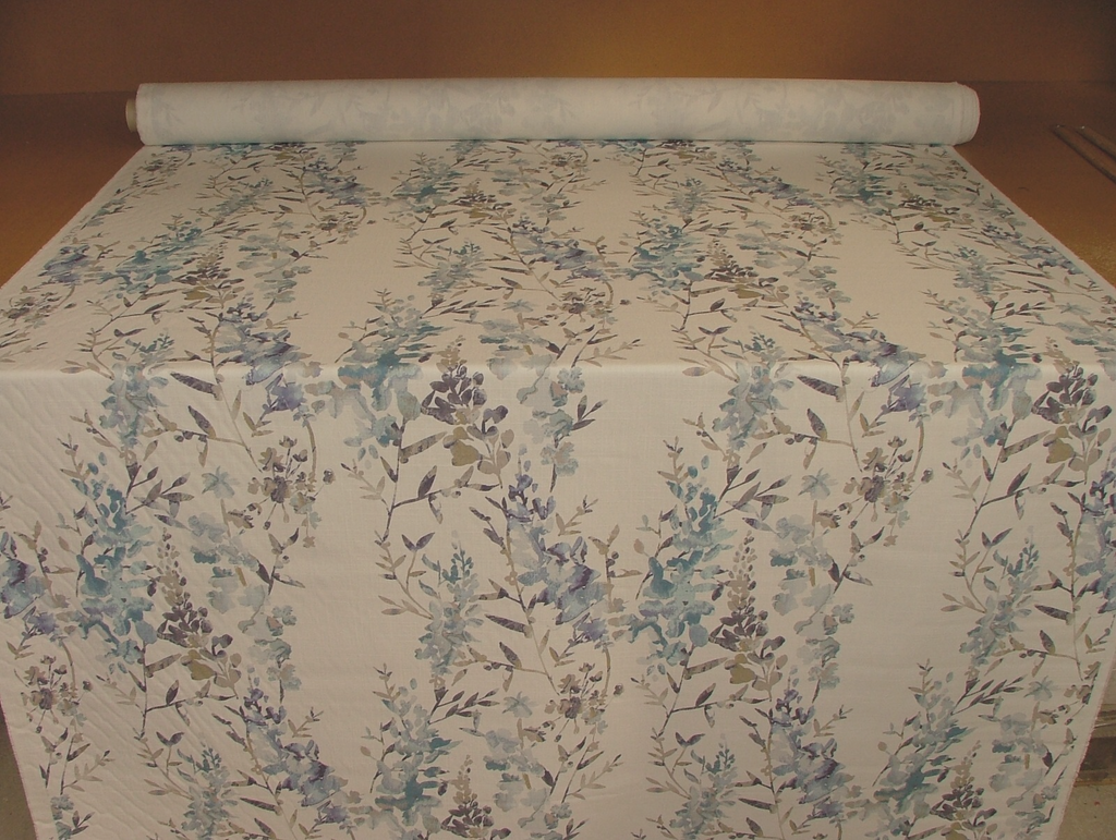 11.5 Metre Romo Hana Indigo Floral Fabric Upholstery Cushion Curtain RRP £500.251