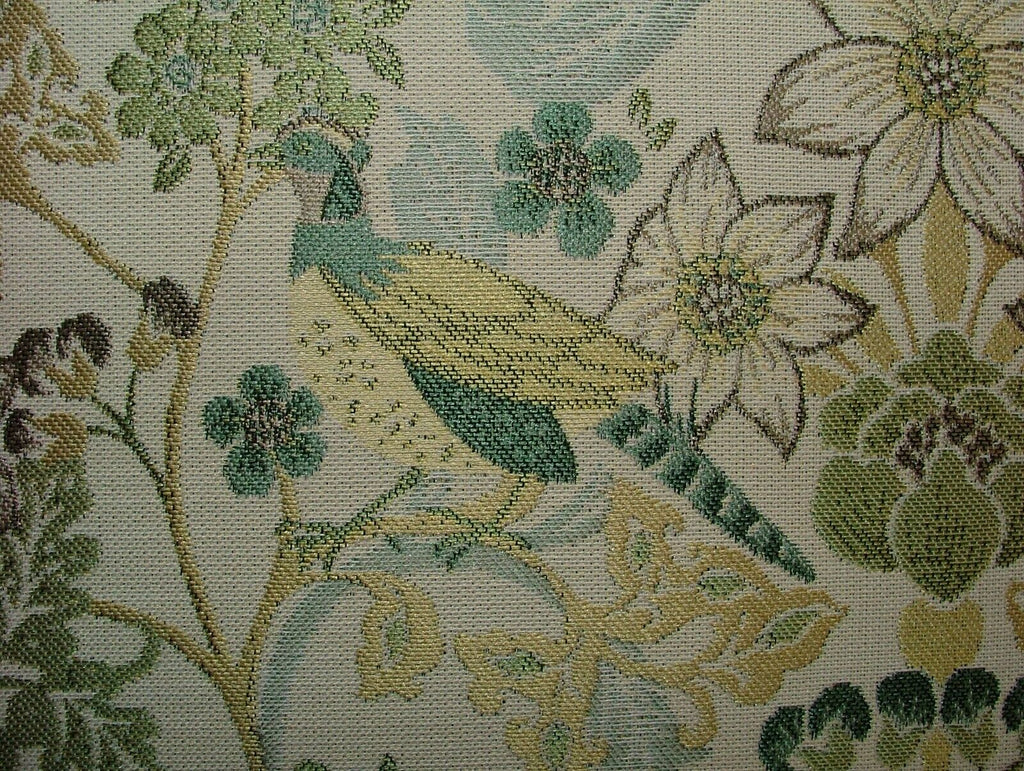 Morris Bird Antique Jacquard Fabric Ideal For Curtain Upholstery Cushion Throws