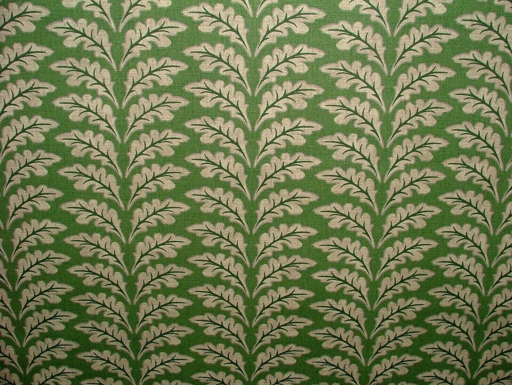 3.8 Metres Morris Leaf Forest Green Cotton Curtain Upholstery Cushion Fabric