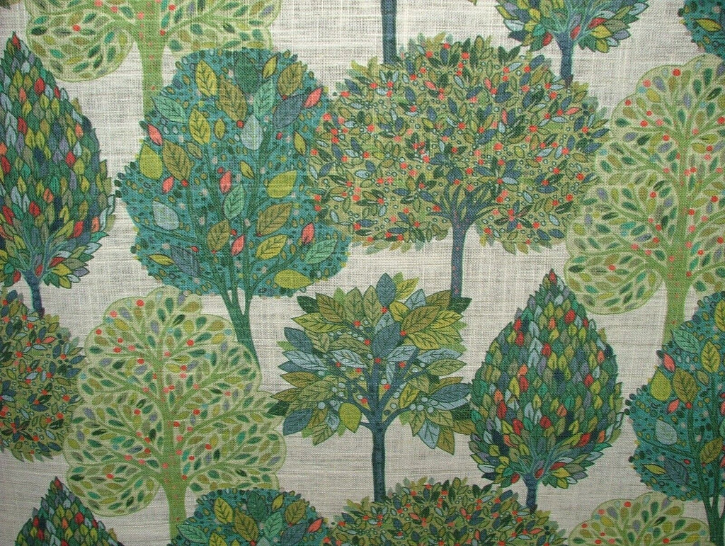 Foliage Fall Trees Carnival Linen Blend Curtain Upholstery Cushion Blind Fabric