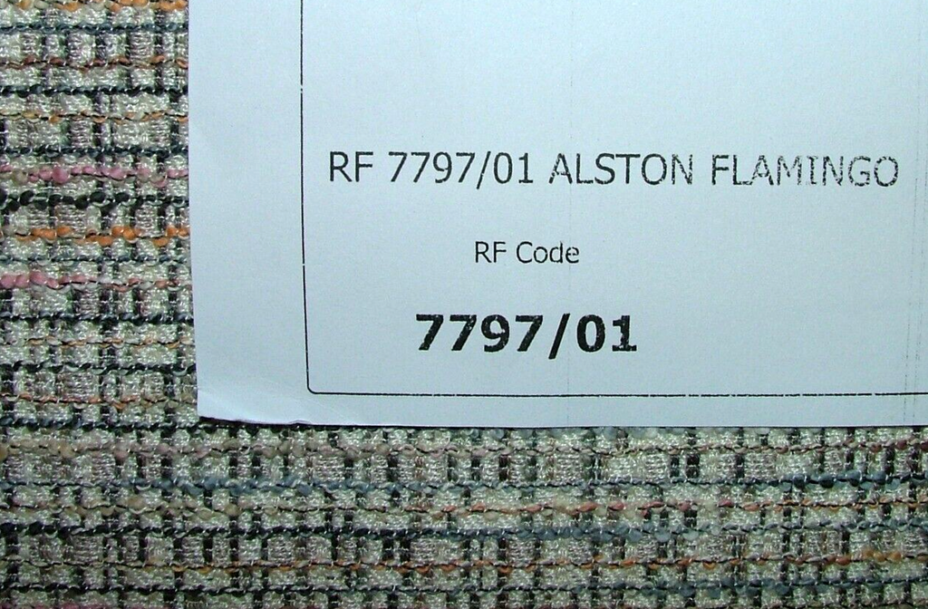 1.75 Metres Romo Alston Flamingo Woven Fabric Upholstery Cushion RRP £180.258