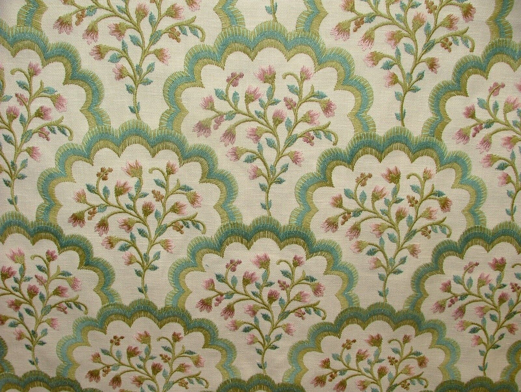 2.1 Metres Aquarius Orchid Embroidered Fabric Curtain Upholstery Cushion