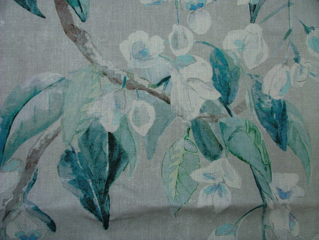 2.1m Metres Romo Wisteria Cobalt Linen Fabric Upholstery Cushion RRP £174.30