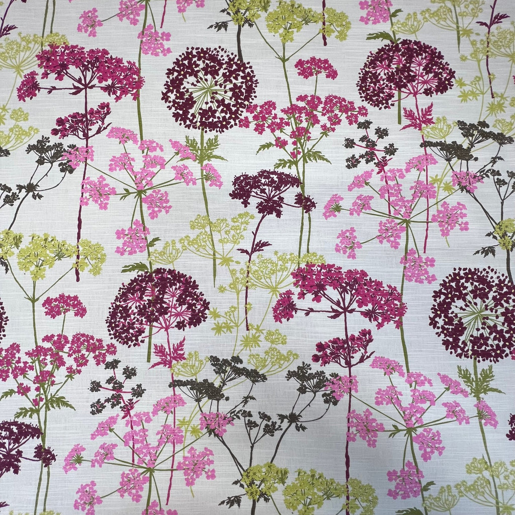 iLiv Cotton Curtain Fabric 5 Metres Hedgerow Magenta Upholstery Cushion Blind3