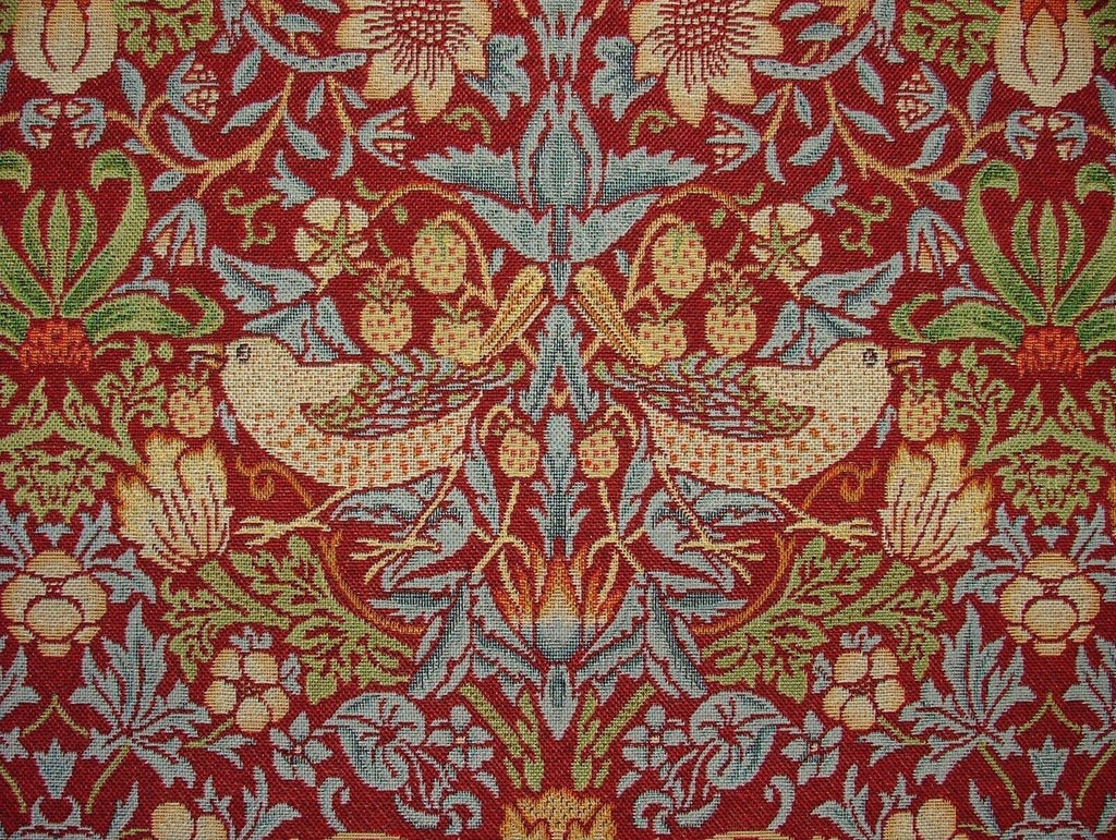 William Morris Strawberry Thief Tapestry Curtain Upholstery Cushion Fabric