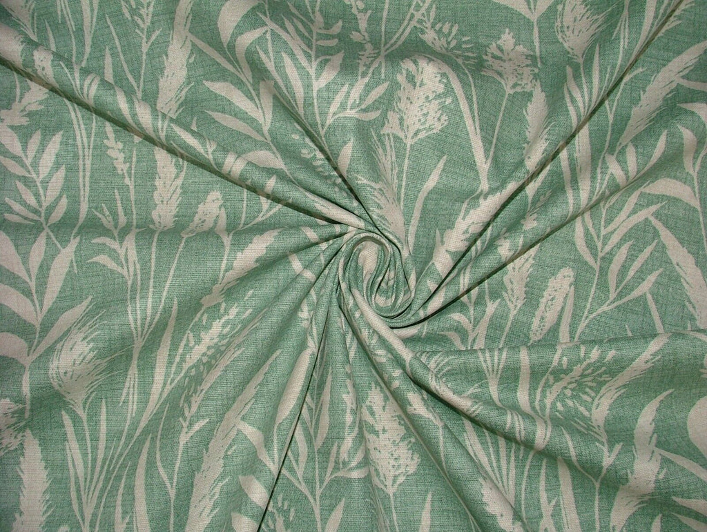 3.2 Metres iLiv Wild Grasses Jade Cotton Fabric Cushion Curtain Upholstery