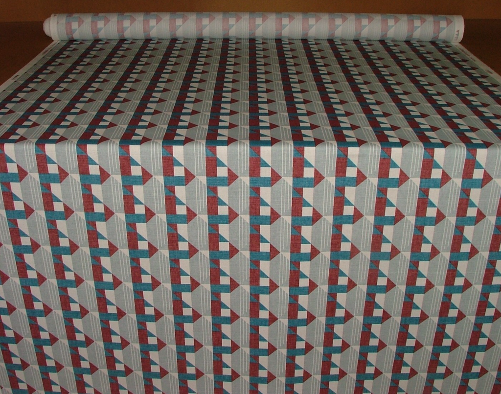 12m London Underground Piccadilly Claret Teal Fabric Curtain Upholstery Cushion1