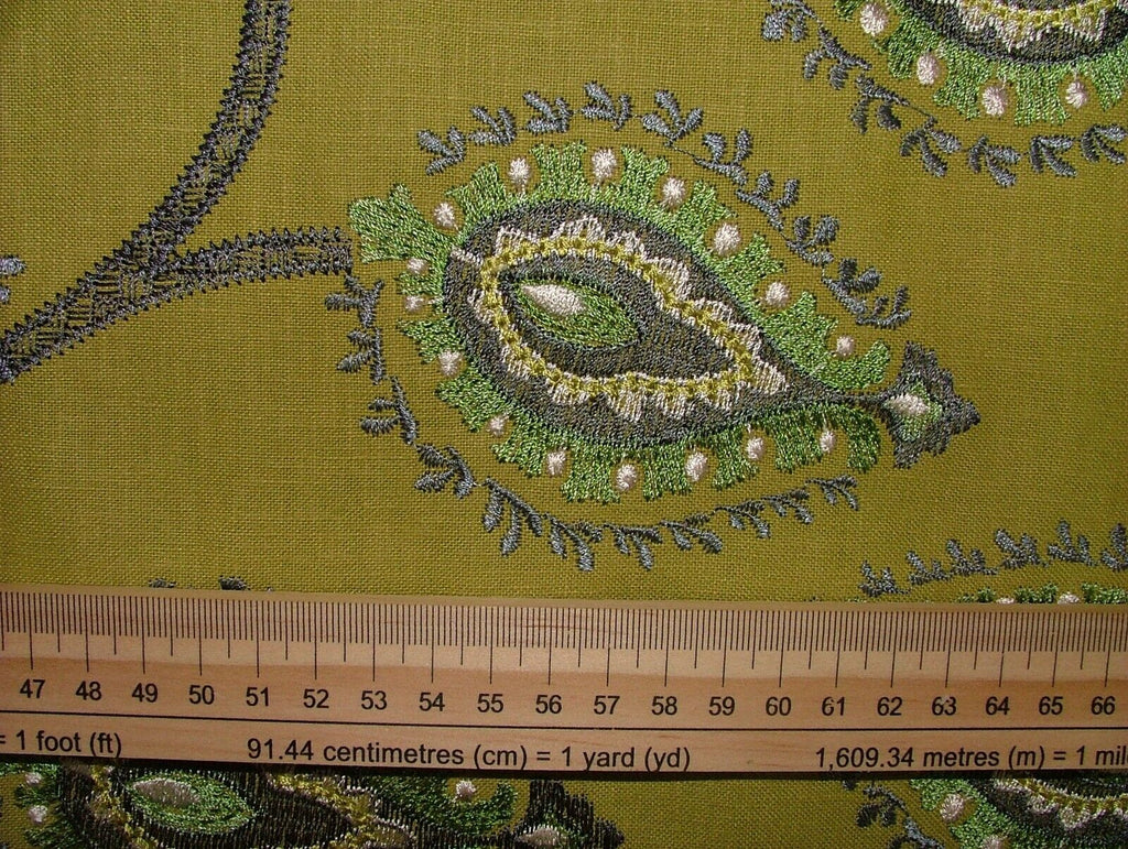 Shiraz Citrine Embroidered Jacquard Curtain Upholstery Cushion Designer Fabric