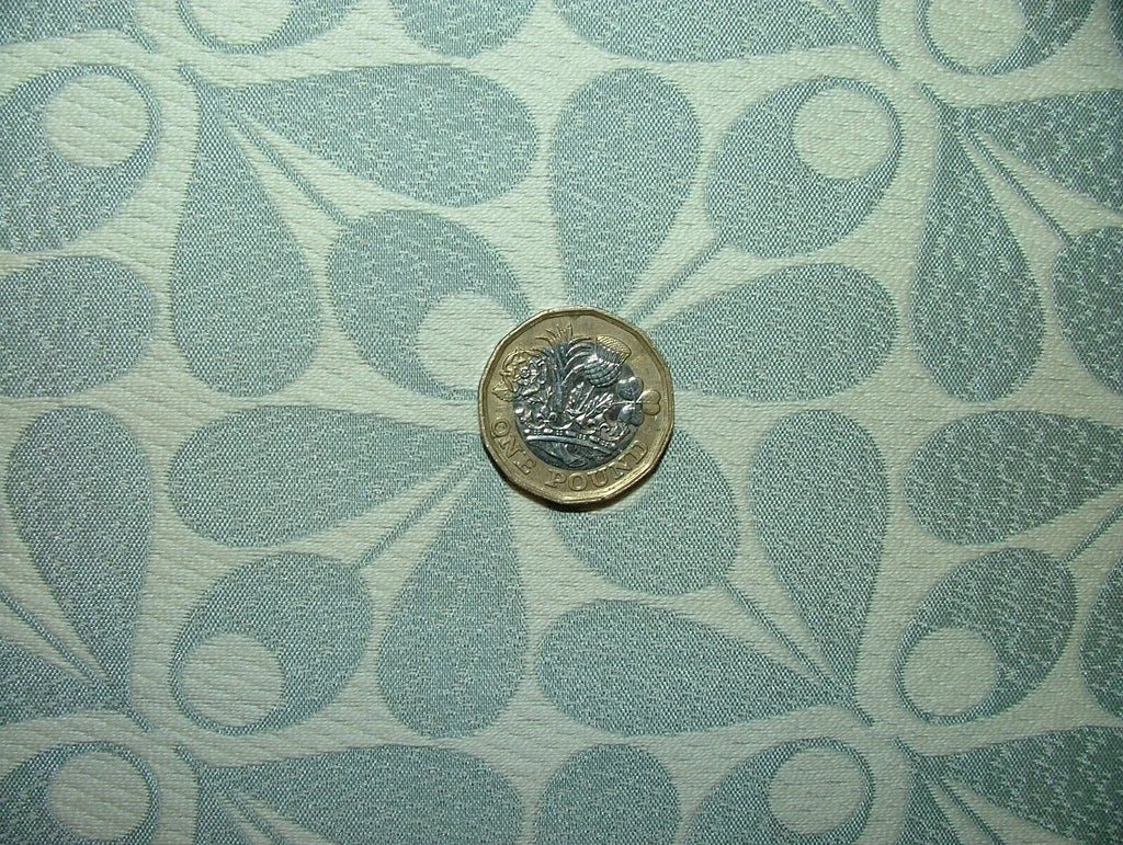 10 Metres Orla Kiely Woven Acorn Cup Blue Jacquard Curtain Upholstery Fabric5