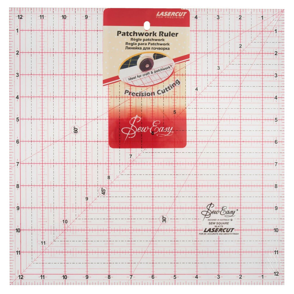 Sew Easy Quilters Craft Patchwork Square / Rectangle Ruler Various Sizes