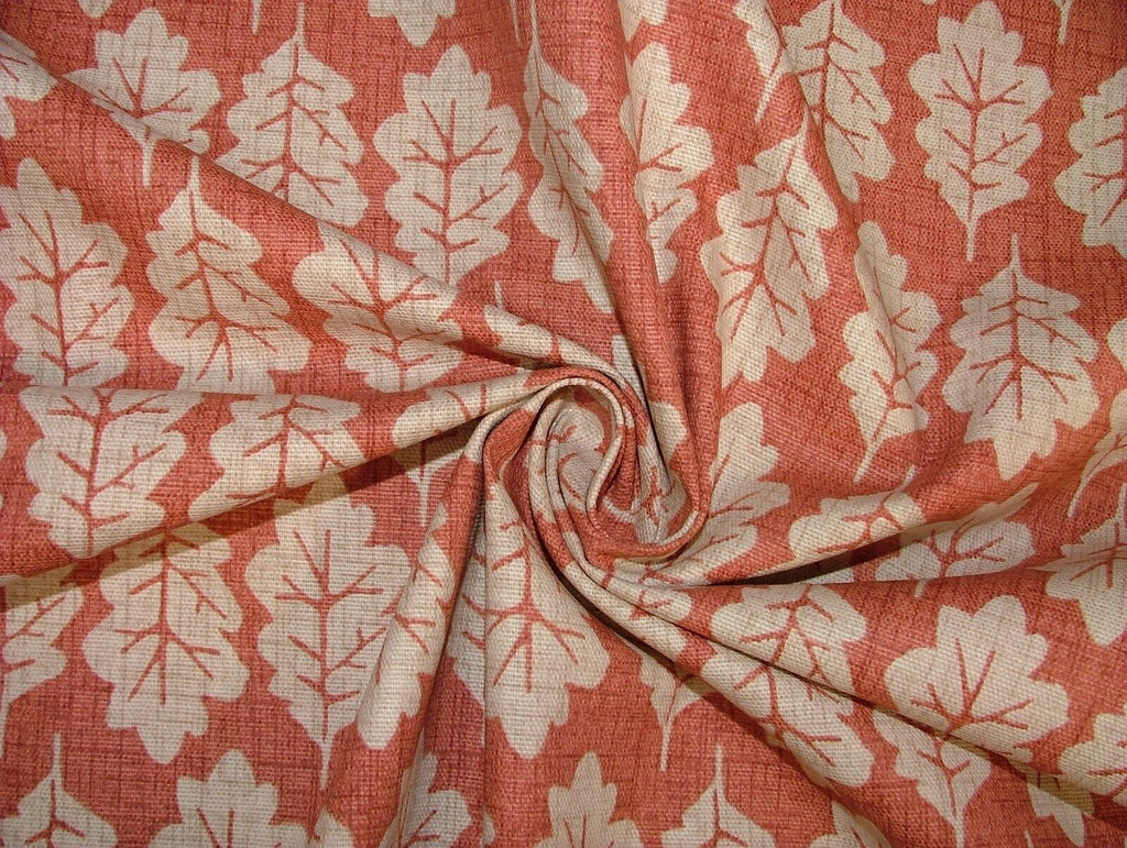 3.3 Metres iLiv Oak Leaf Paprika 100% Cotton Fabric Cushion Curtain Upholstery